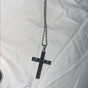Silver Cross Pendant Necklace